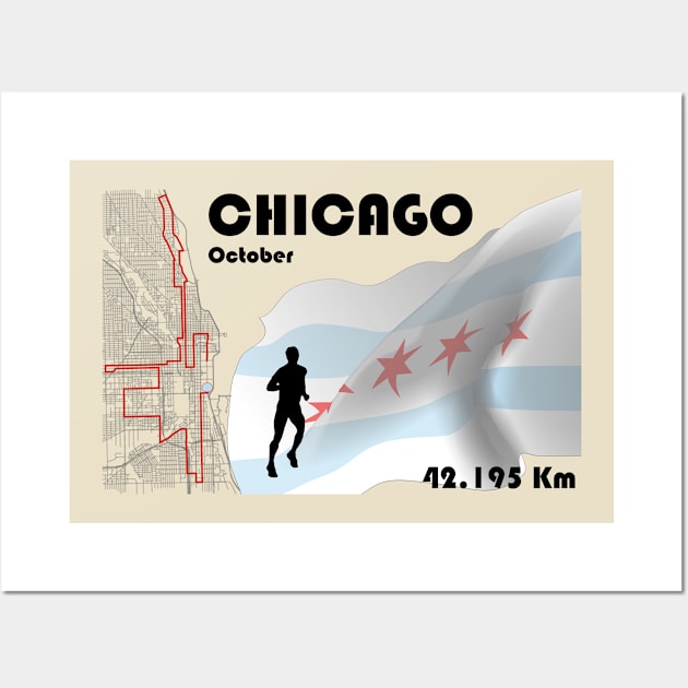 Chicago marathon Wall Art by CTinyFactory